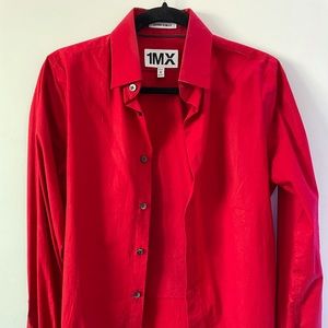 express red button down shirt